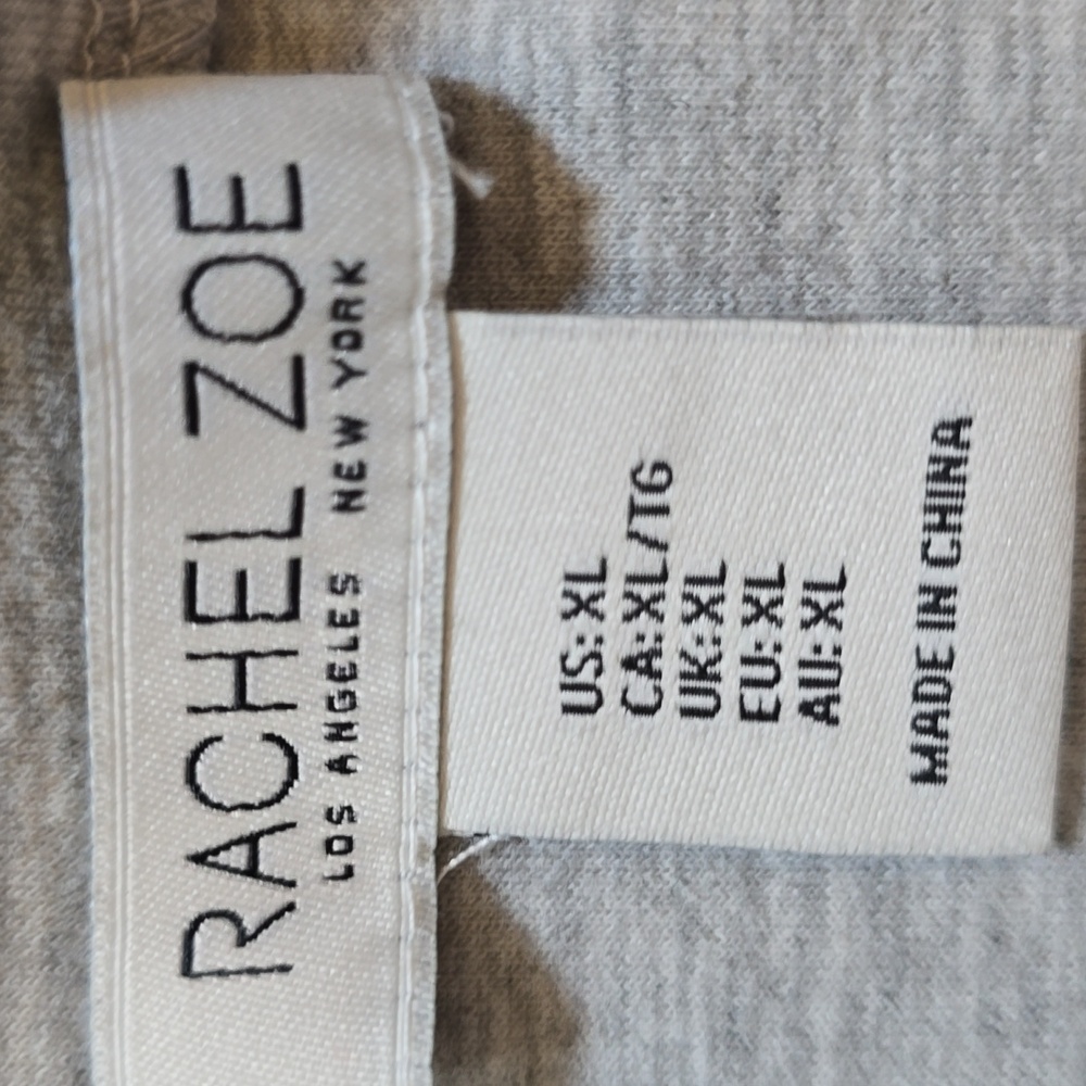 Rachel Zoe, Mockneck Boxy Drop Shoulder Sweatshirt, Gray, EUC, Women's XL - Picture 3 of 14